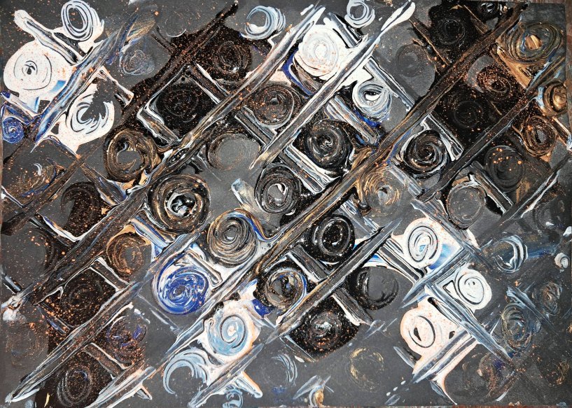 Abstract painting: Order Inside the Noise